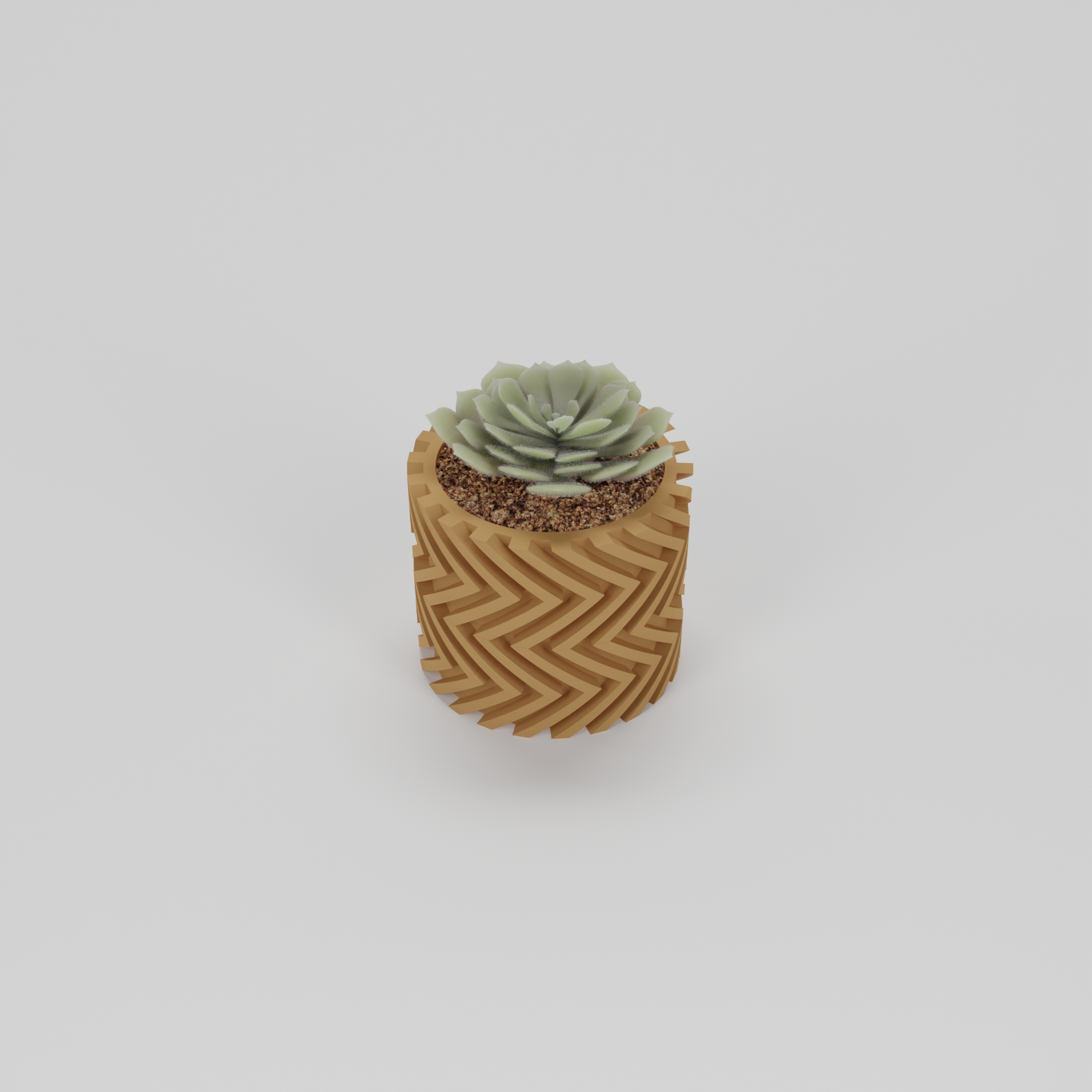 Pot de Plante Coffre - Or et Argent 2 Pot de Plante Coffre - Or et Argent – Image 2