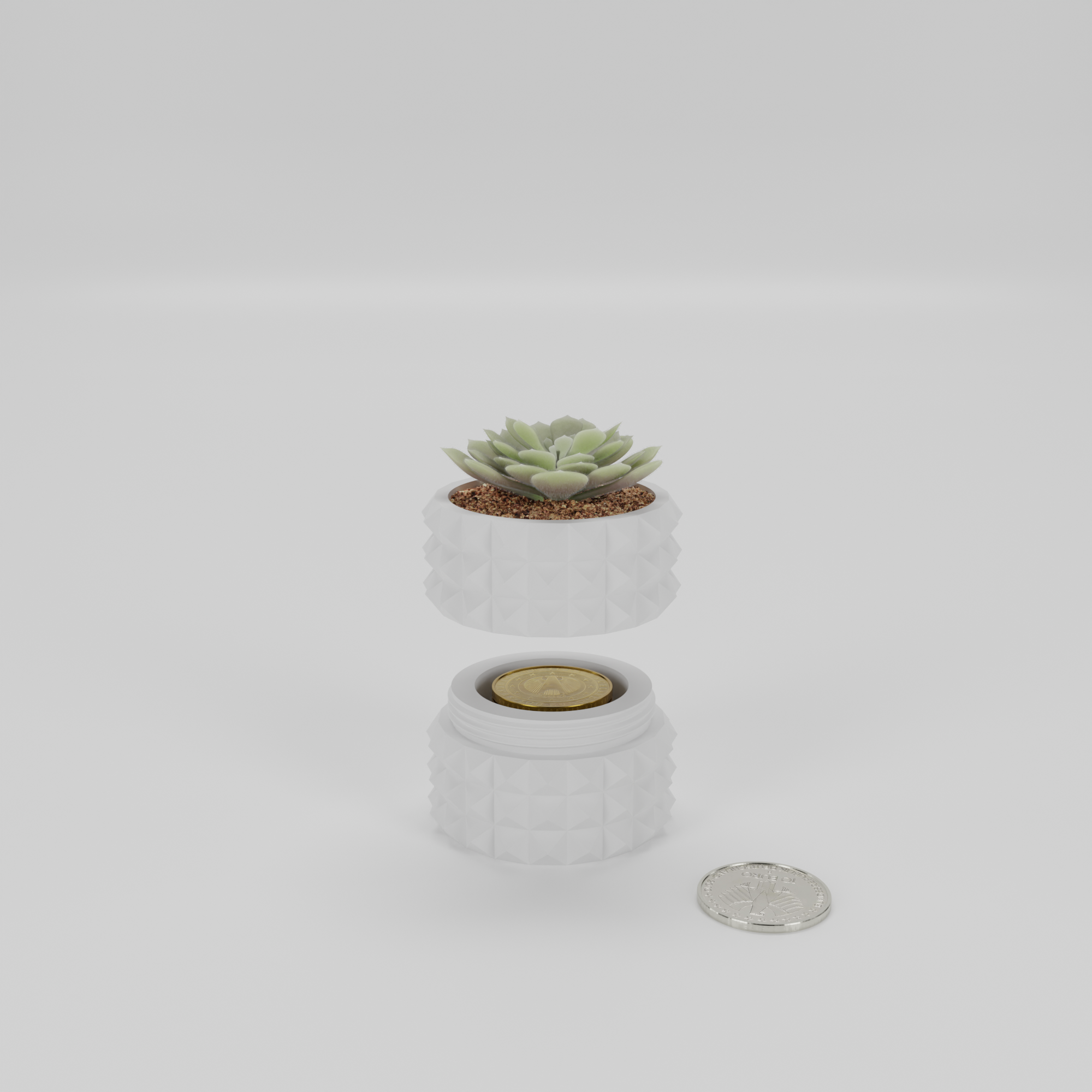 Pot de Plante Coffre - Or et Argent 3 Pot de Plante Coffre - Or et Argent – Image 3